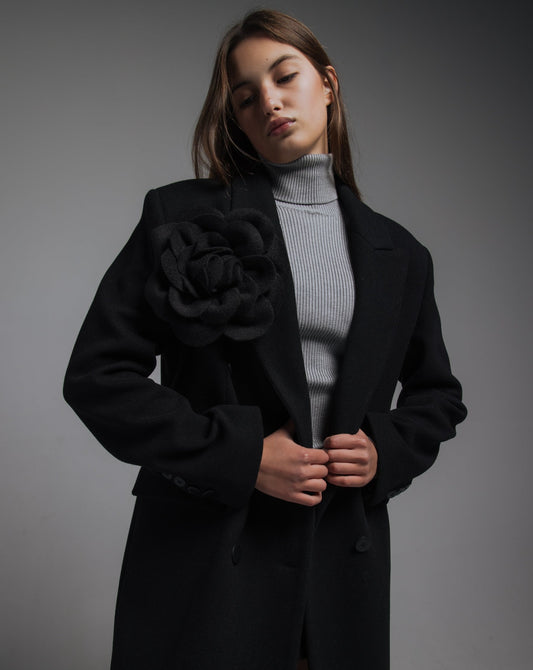 Total black coat