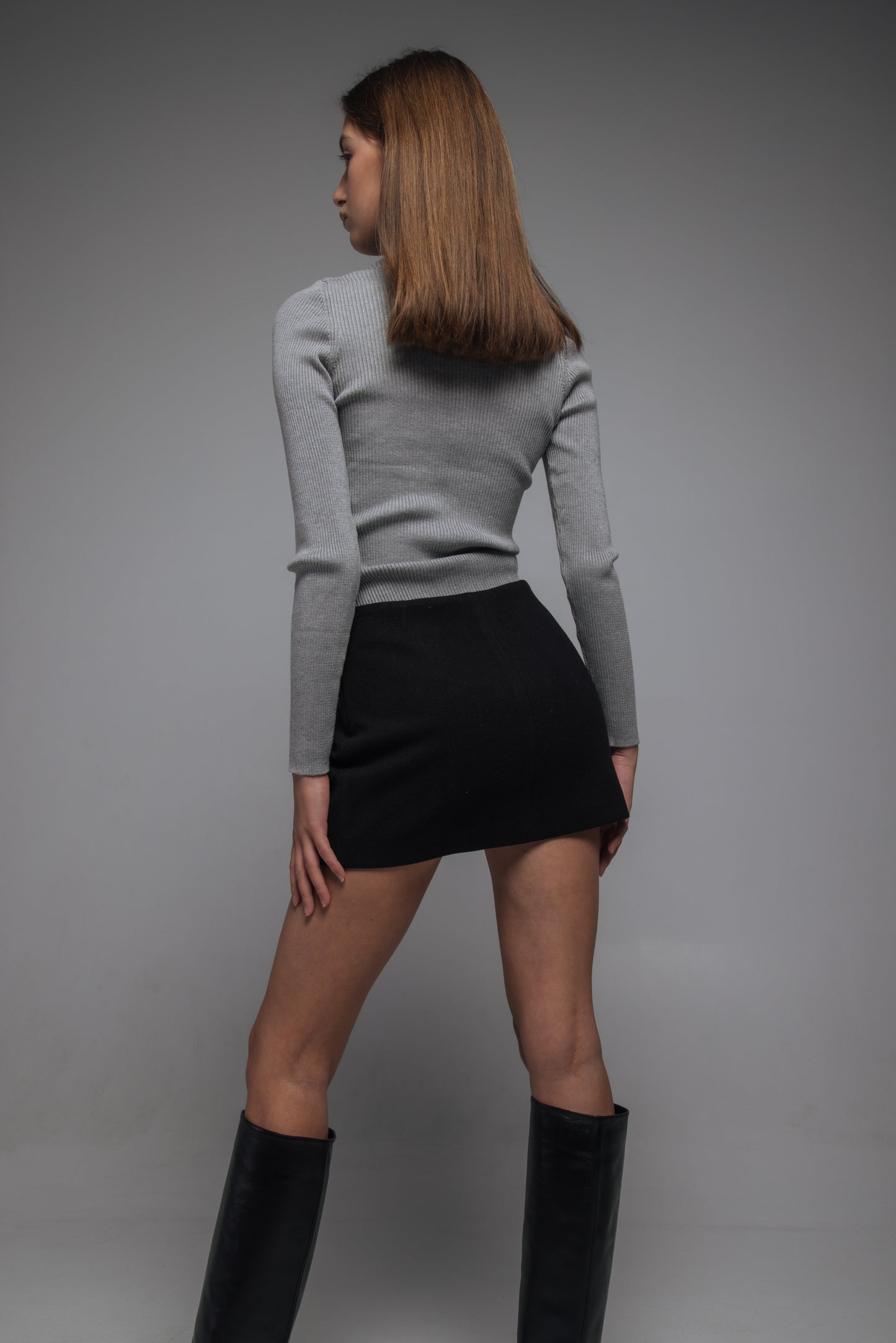 100% wool mini skirt