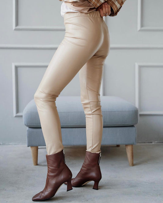 Eco leather leggings