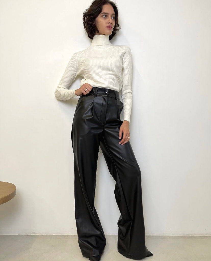 Eco-leather pants